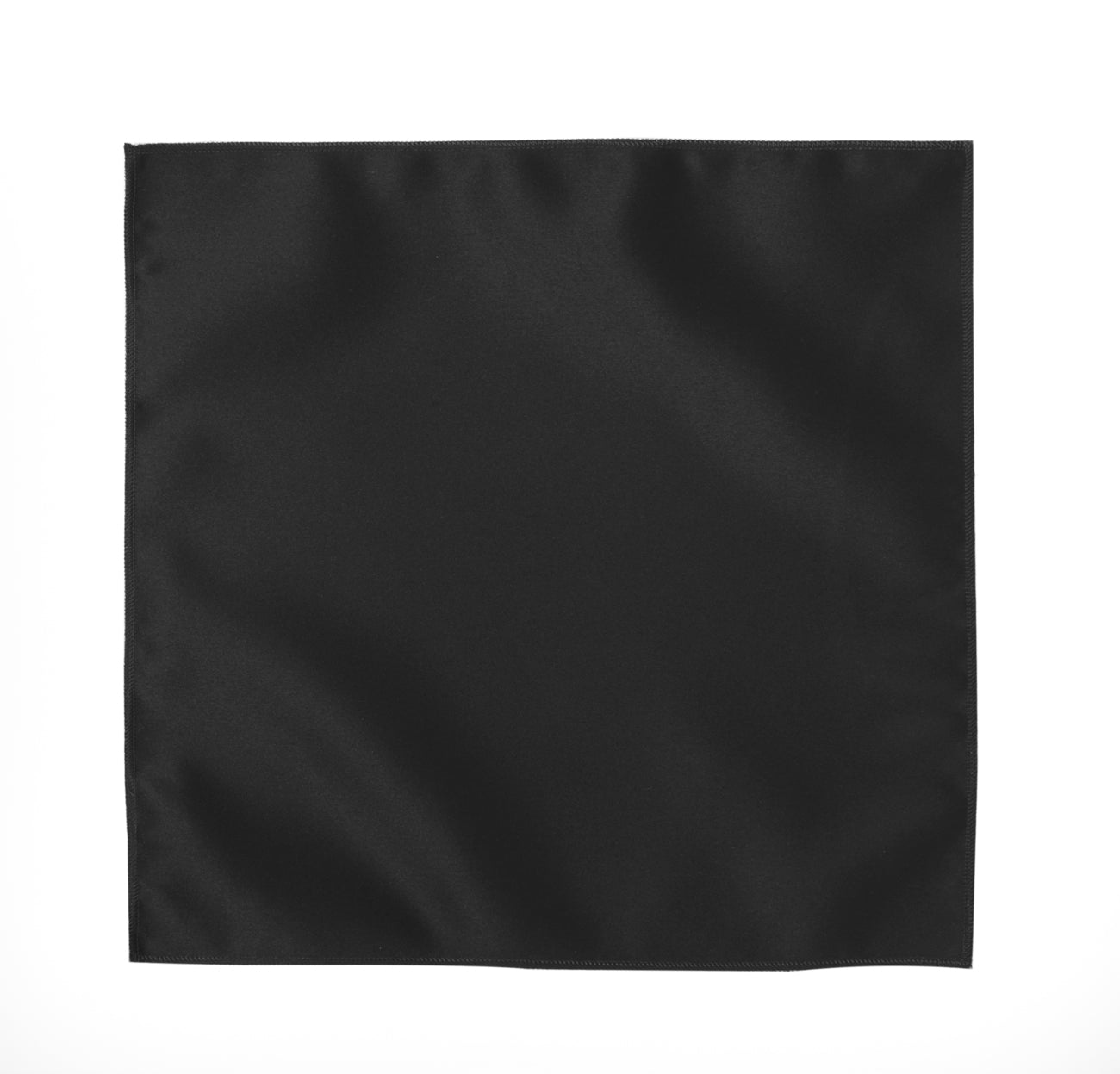 Black Satin Pocket Square