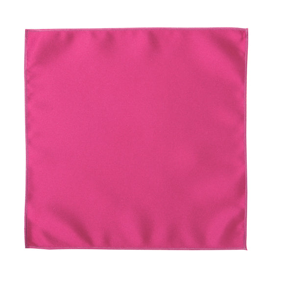 Hot Pink Satin Pocket Square