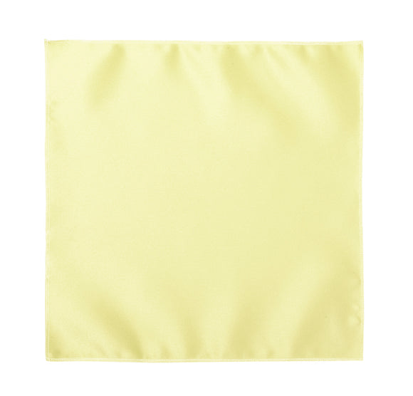 Yellow Satin Pocket Square