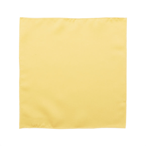 Canary Yellow Satin Pocket Square
