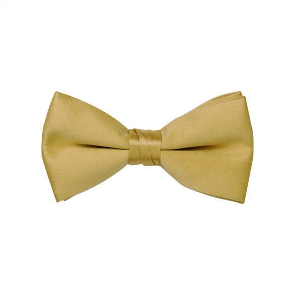 Antique Gold Satin Bow Tie