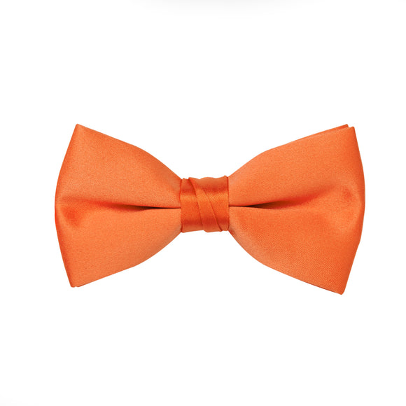 Tangerine Satin Bow Tie