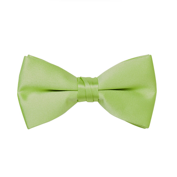 Lime Green Satin Bow Tie