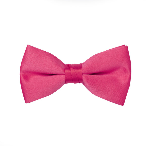 Hot Pink Satin Bow Tie
