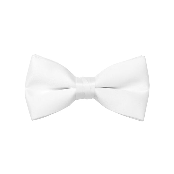 White Satin Bow Tie