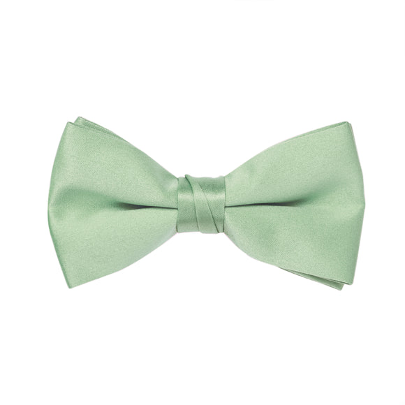 Aqua Green Satin Bow Tie