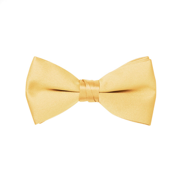 Canary Yellow Satin Bow Tie