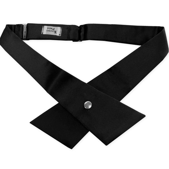 Black Crossover Tie w/ Metal Button