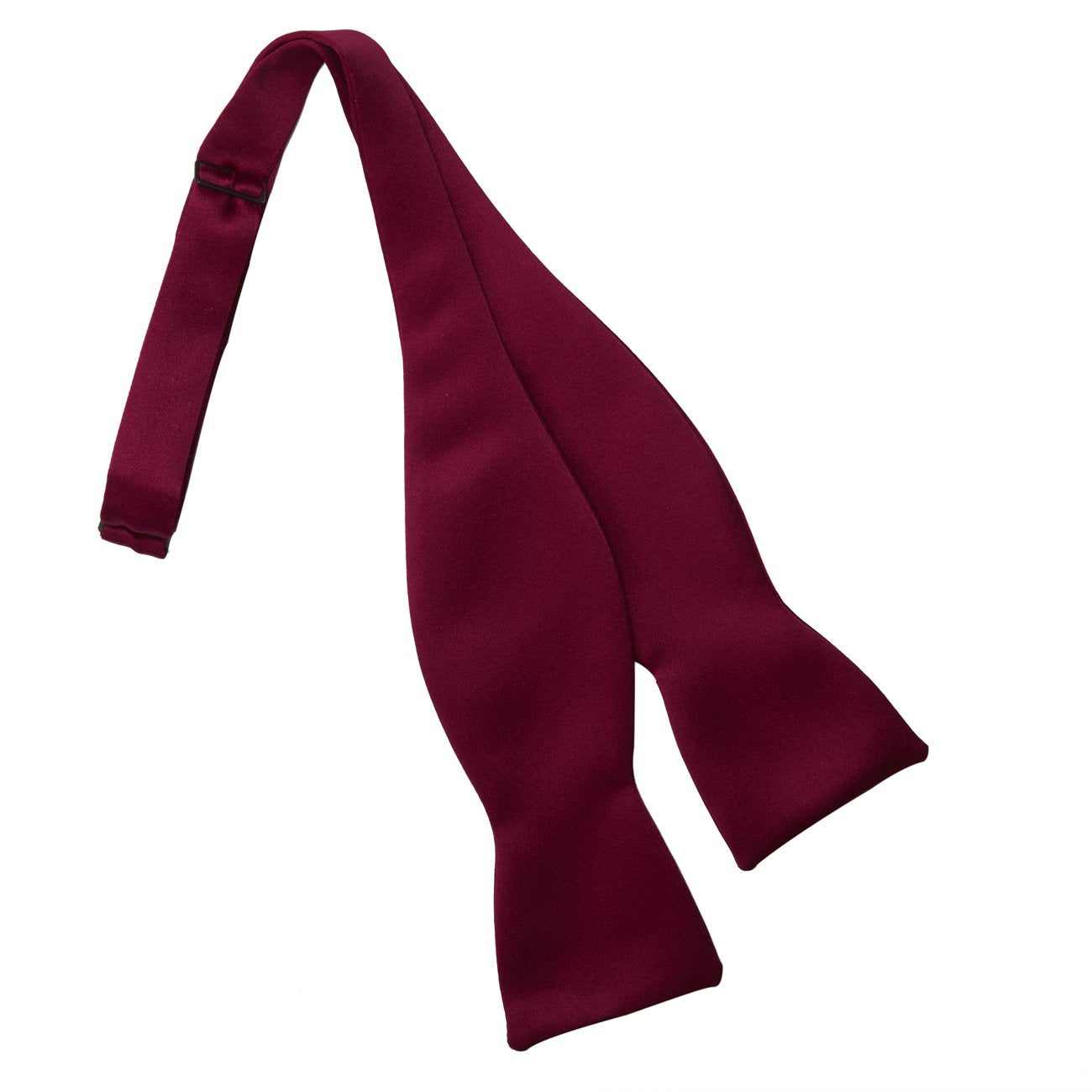 Promotional -Burgundy Satin Self Tie Bow Tie