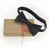 Jonathan Frederic Collection “Union” Black on Black Silk Self Tie Bow Tie