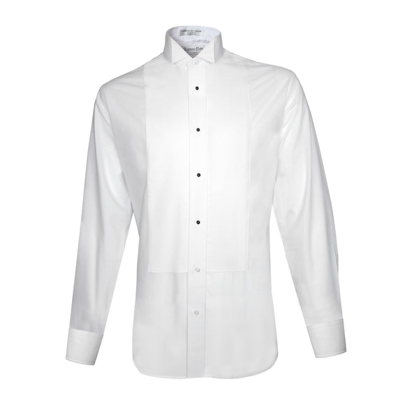 White Pique Wing Tip Tuxedo Shirt