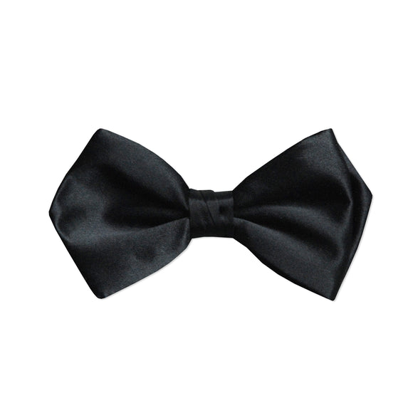 Black Silk Diamond Bow Tie
