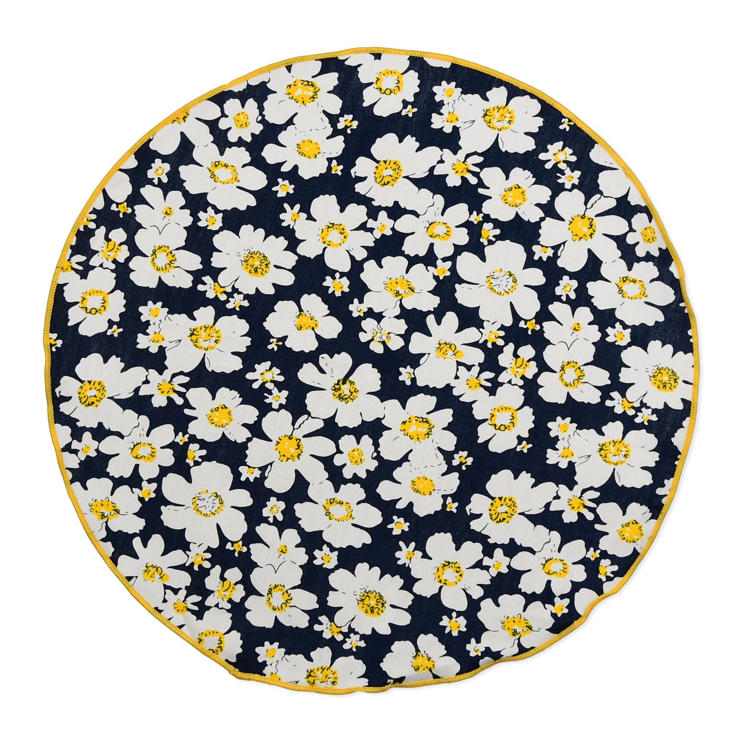 Yellow & Navy Lapel Pin & Hanky Set
