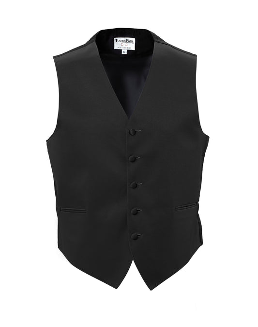Black Satin Full Back Promotional Vest
