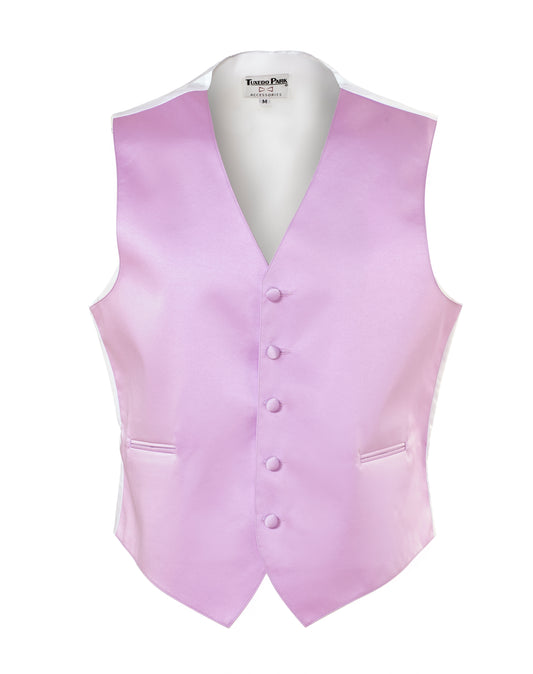 Lilac Satin Full Back Vest