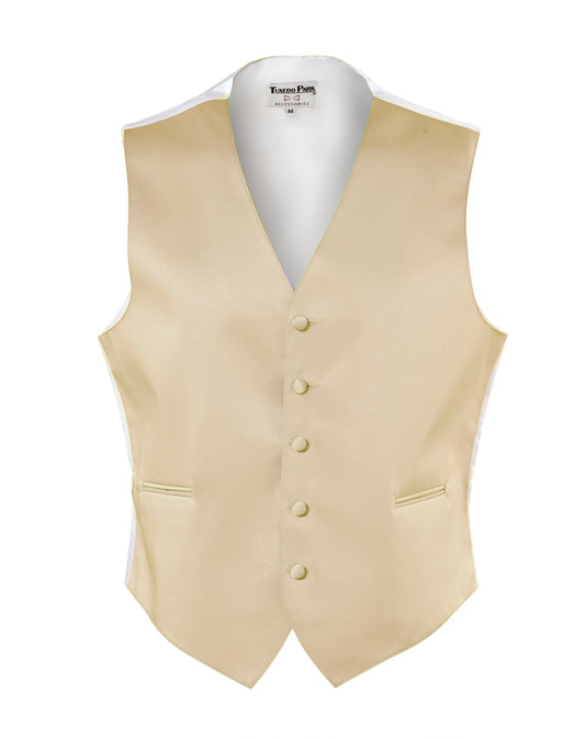 Champagne Satin Full Back Vest / Different Color