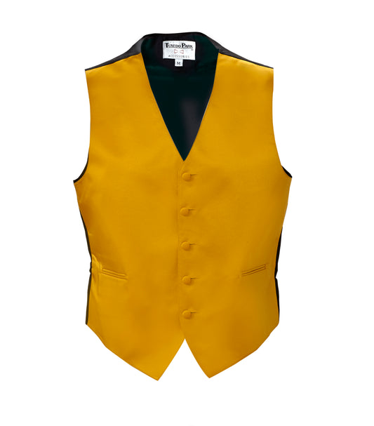Gold Satin Full Back Vest
