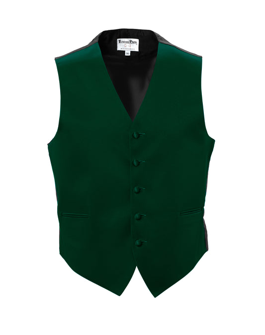 Hunter Green Satin Full Back Vest