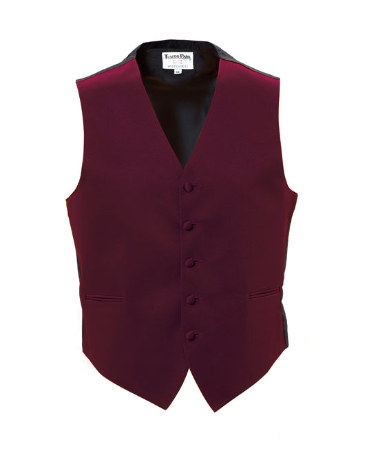Burgundy Satin Full Back Vest