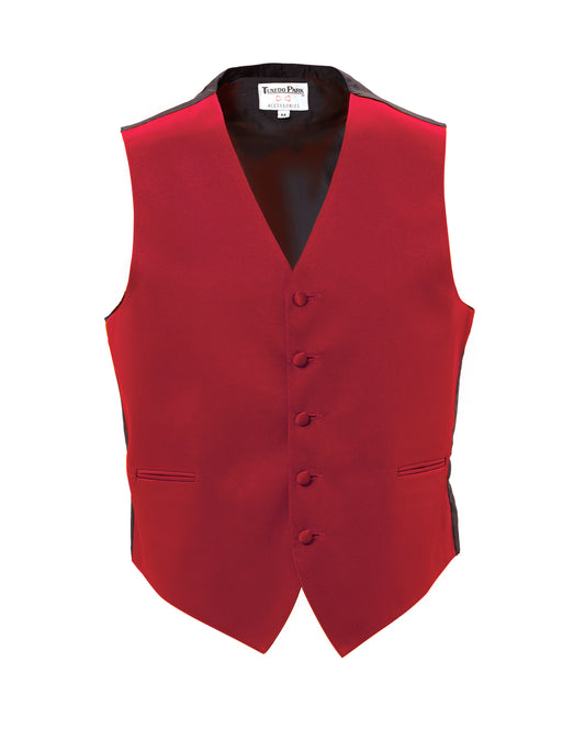 Red Satin Full Back Vest