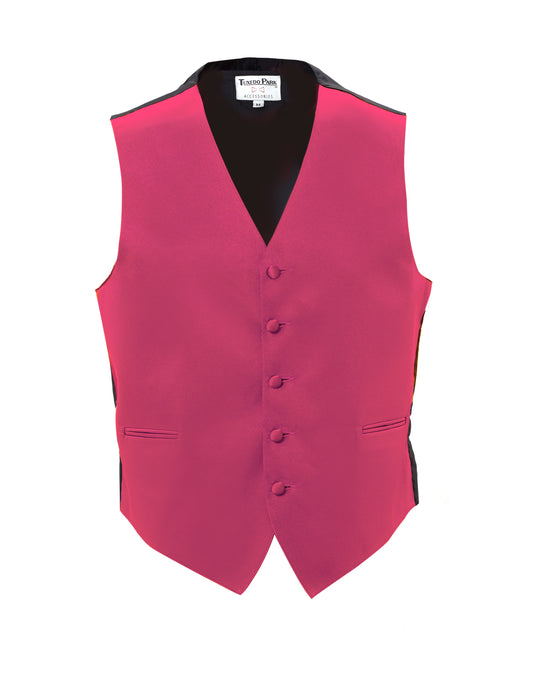Hot Pink Satin Full Back Vest