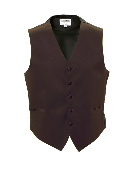 Chocolate Satin Full Back Vest
