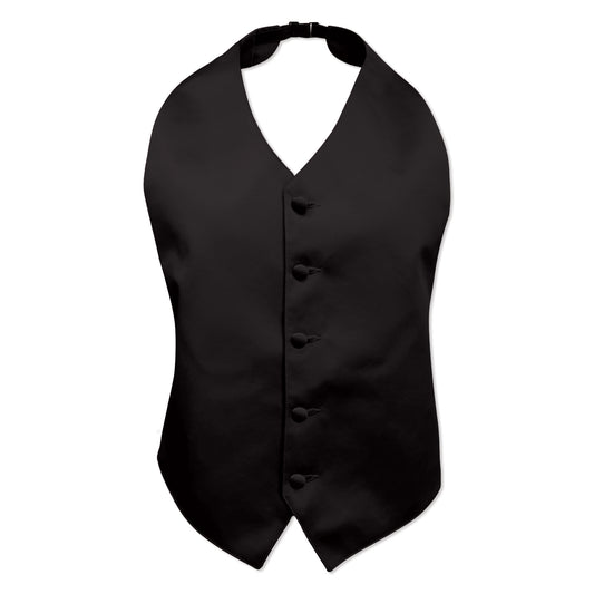 Black Wool Backless Vest