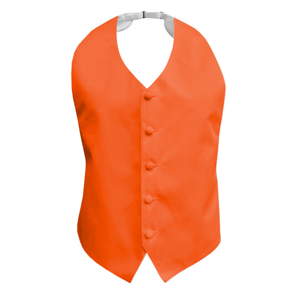Tangerine Satin Backless Vest