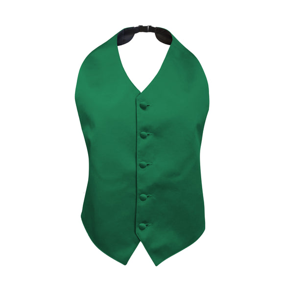 Emerald Satin Backless Vest
