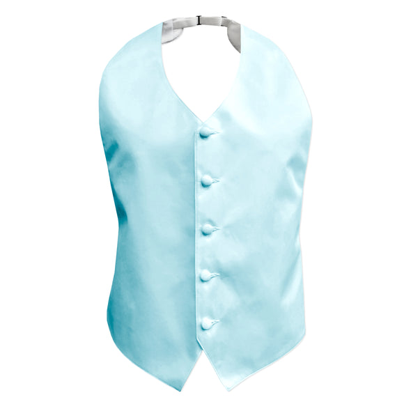 Light Blue Satin Backless Vest