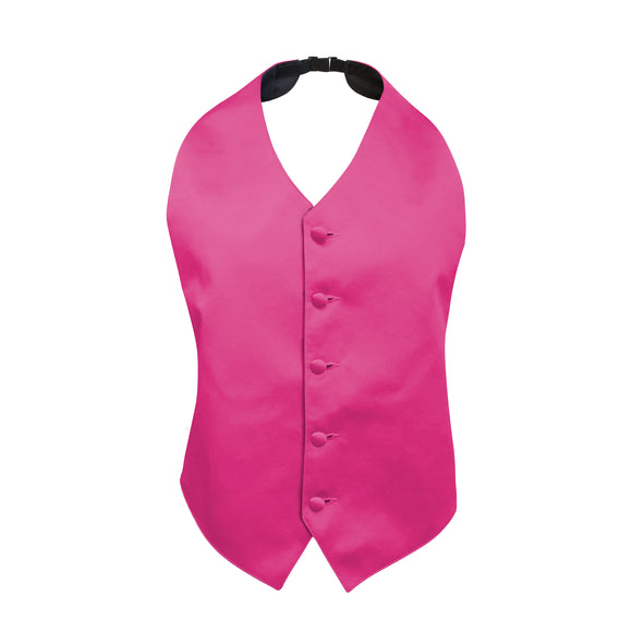 Hot Pink Satin Backless Vest
