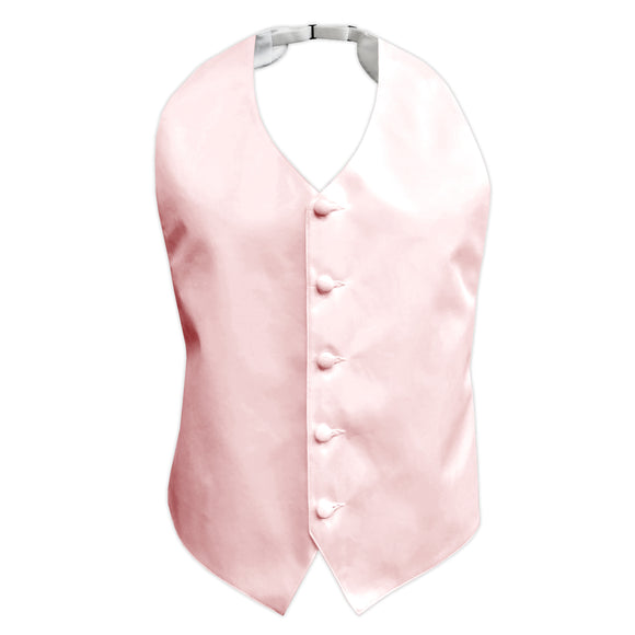 Light Pink Satin Backless Vest