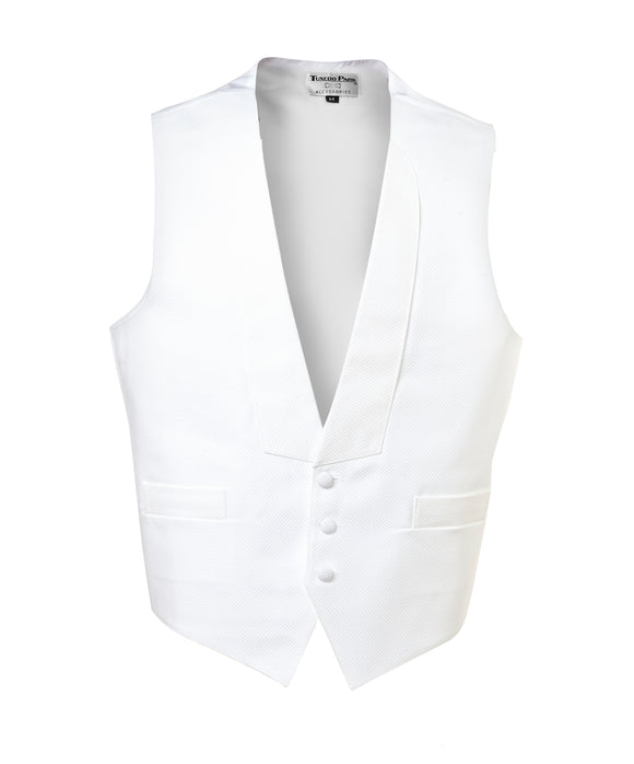 White Pique Full Back Vest