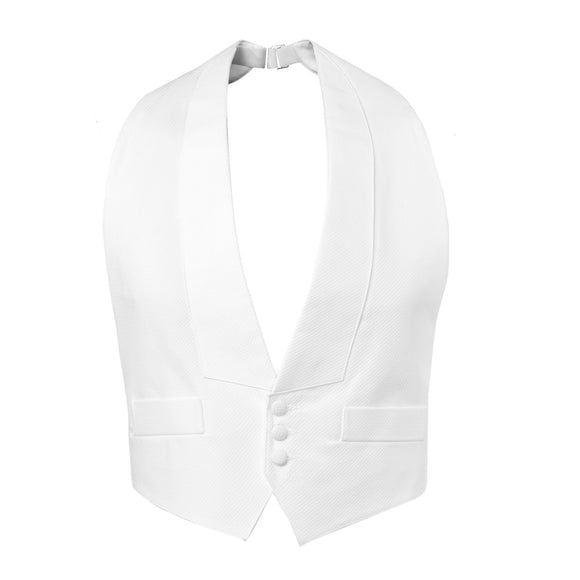 White Pique Backless Vest
