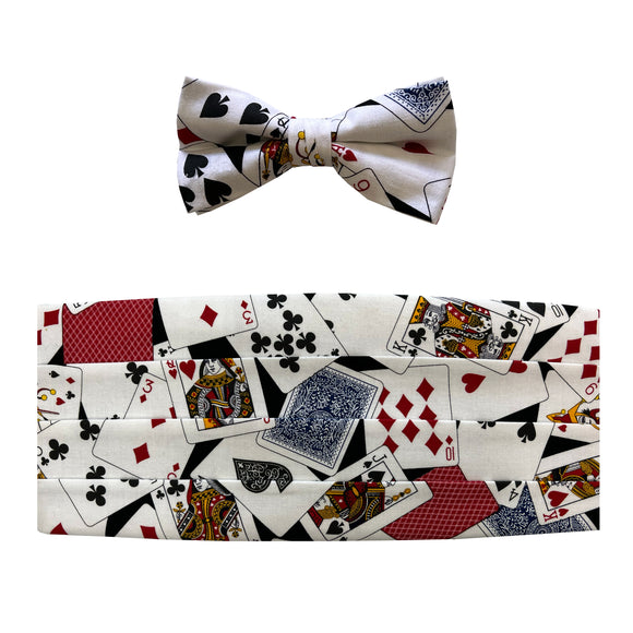 Playing Cards Bow Tie & Cummerbund Set