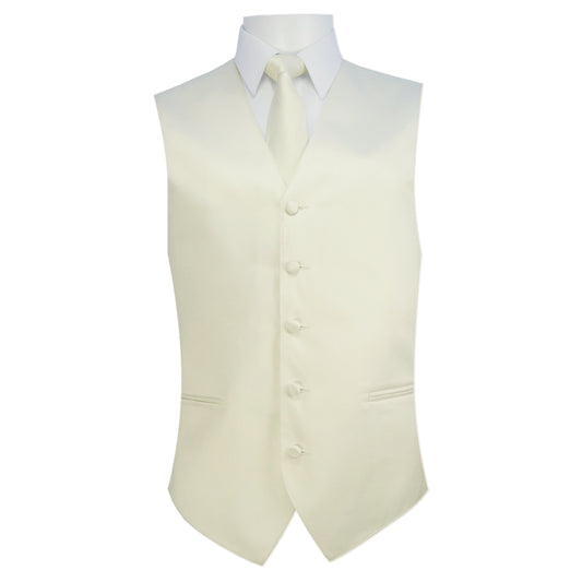 Jonathan Frederic Ivory Satin Vest
