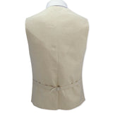 Beige Linen Full Back Vest