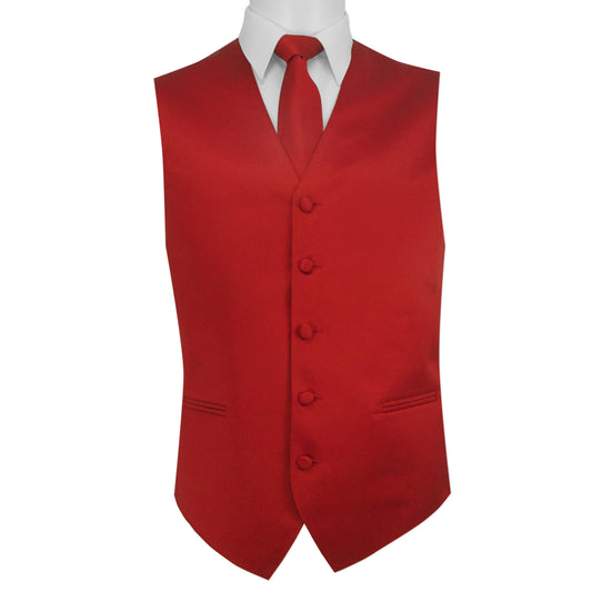 Jonathan Frederic Red Satin Vest