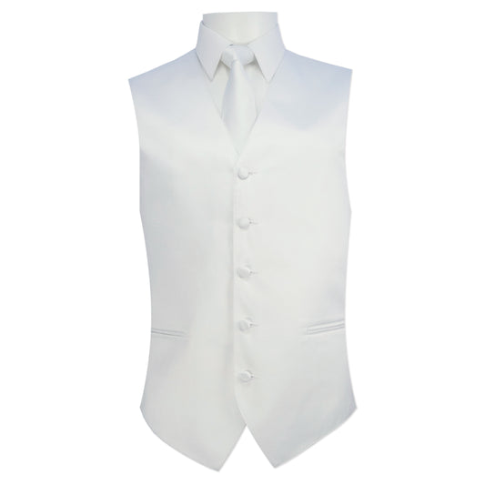Jonathan Frederic White Satin Vest