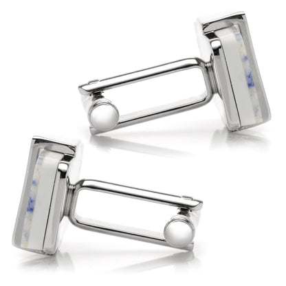 Checkered Cut Mother of Pearl Cufflinks