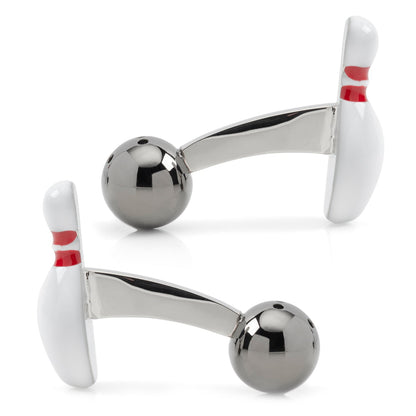 Bowling Pin & Ball 3D Cufflinks