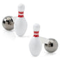 Bowling Pin & Ball 3D Cufflinks