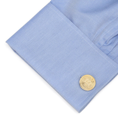 Crypto Bitcoin Debossed Cufflink