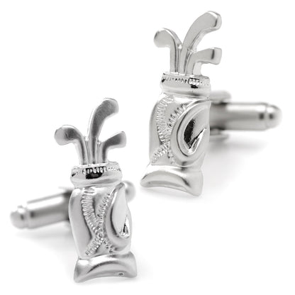 Plated Golf Bag Cufflinks