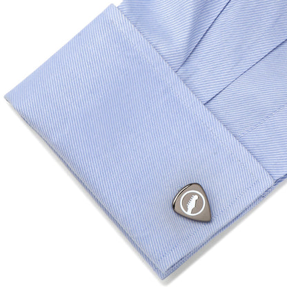 Black Guitar Pick Cufflinks