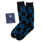 Disney Donald Duck Black Dress Socks & Blue Mickey Mouse Lapel Pin Gift Set