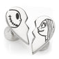 Disney The Nightmare Before Christmas Jack & Sally 'Simply Meant to Be' Cufflinks