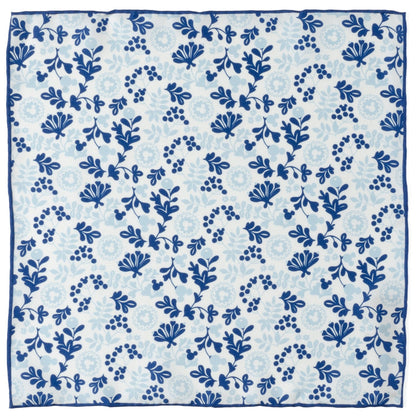 Disney Mickey Mouse Floral White Pocket Square