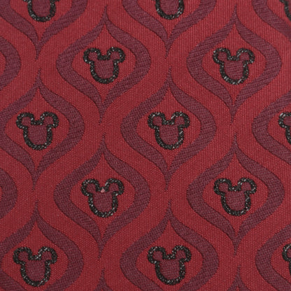 Disney Mickey Mouse Holiday Metallic Black Silk Men's Tie