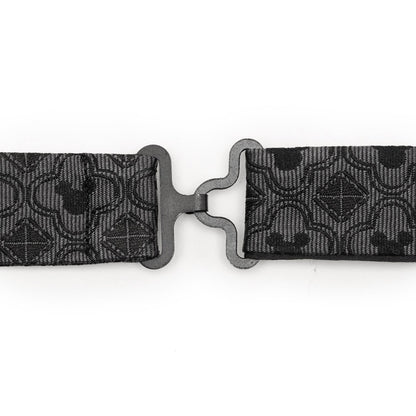 Disney Mickey Mouse Pattern Black Bow Tie
